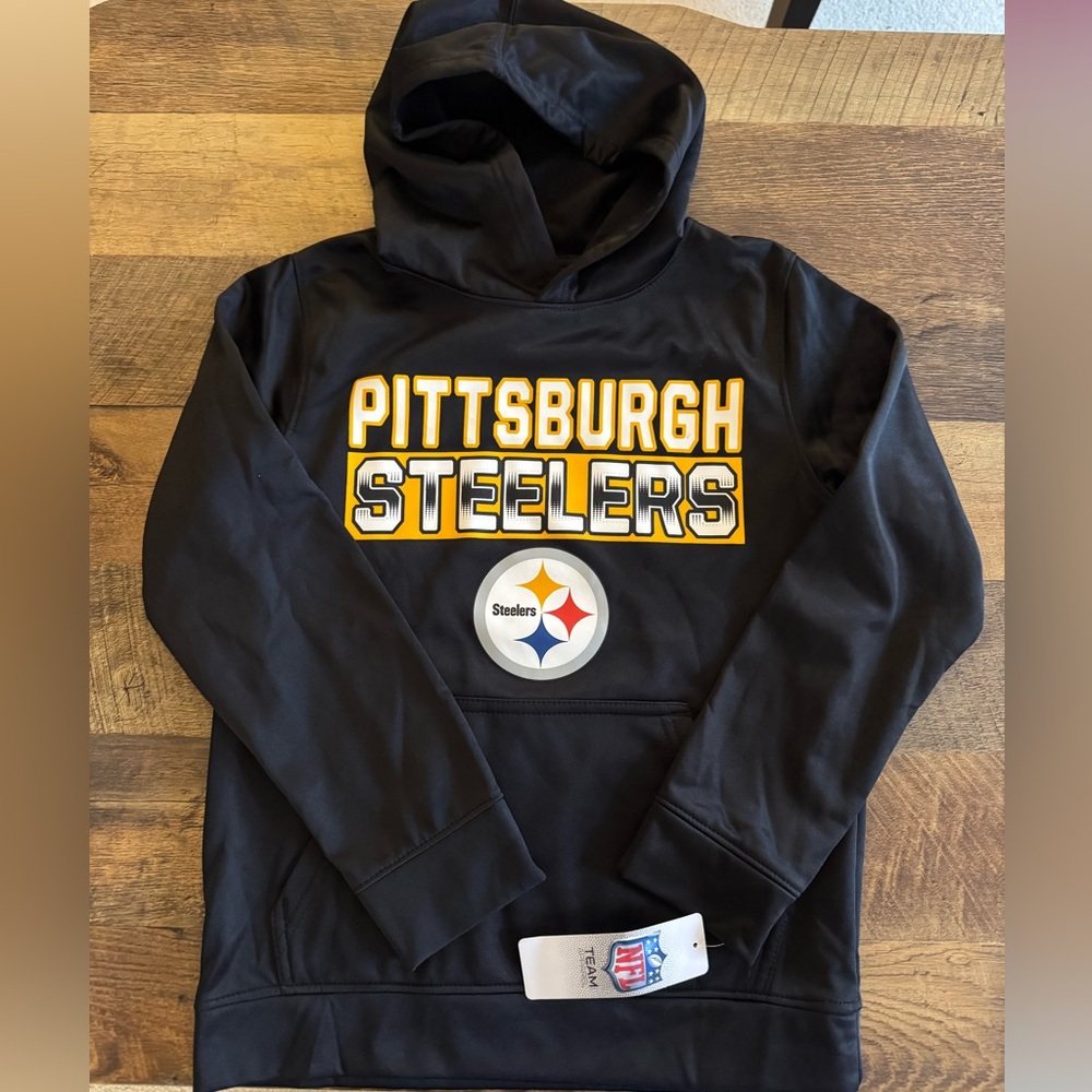 NWT Steelers NFL Team Apparel Youth Kids Hoodie